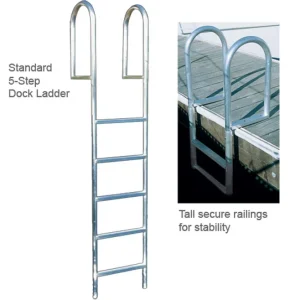 International Dock 5 Step Aluminum Dock Ladder - Standard Rung (S-5)