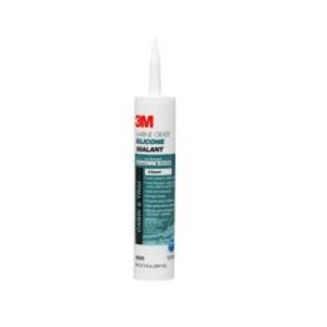 3M 10oz Silicone Sealant, Clear, Cartridge - 08029
