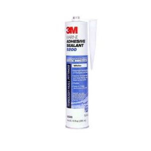 3M White 5200 Adhesive Polyurethane Sealant, 10oz Cartridge ? 06500