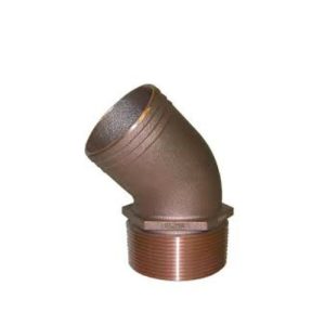 Groco  1in 45Deg Pipe To Hose Fitting PTHD-1000