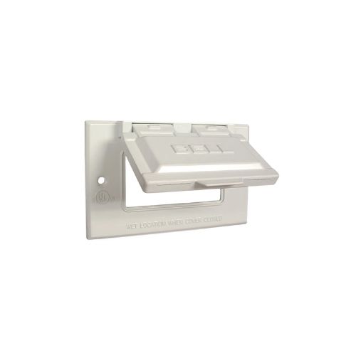 Hubbell White Gfci Hrzntl W/P Cover 5101-6