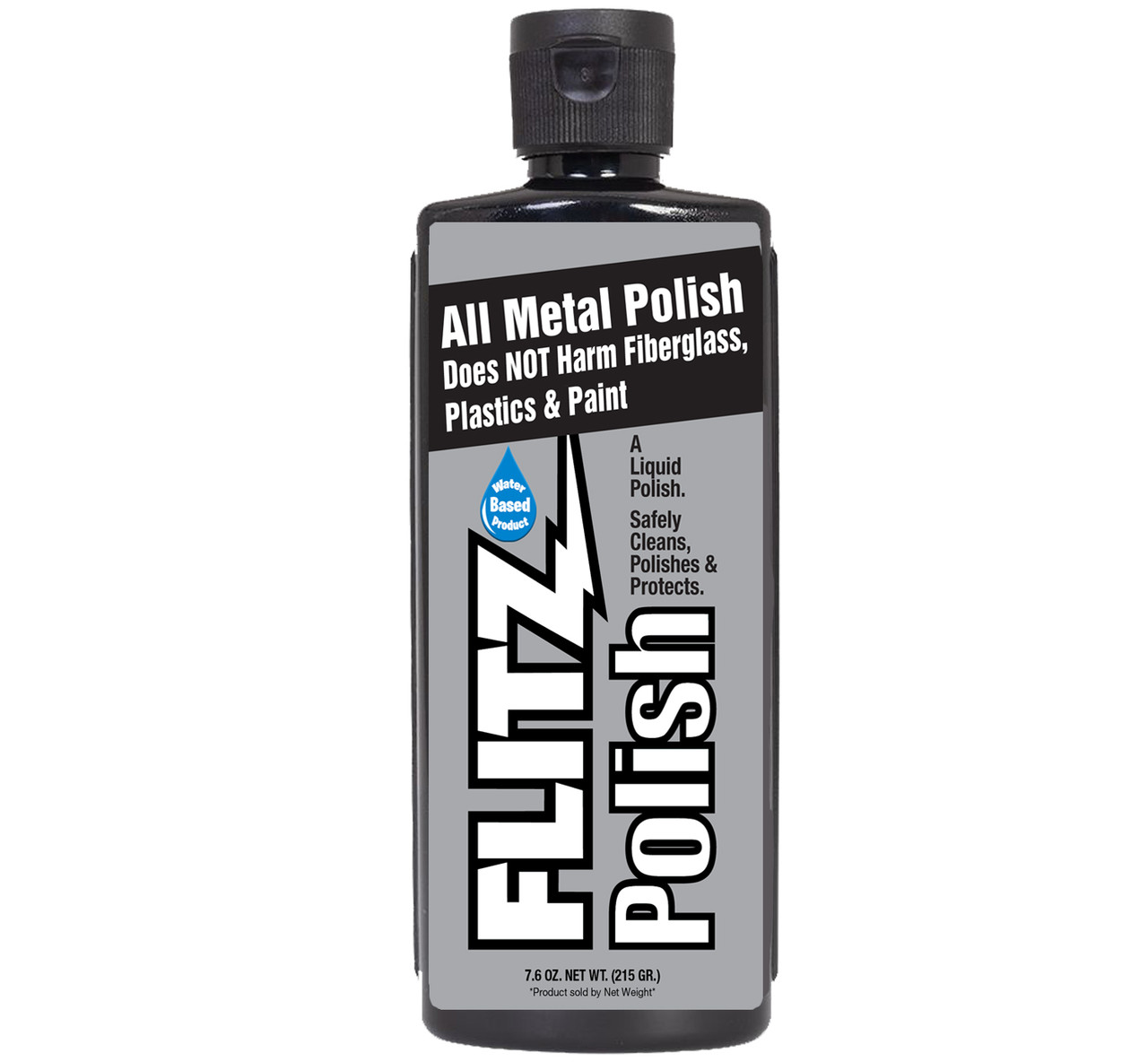 Flitz Liquid Polish for Metal, Fiberglass, Plastic and Paint, 7.6oz