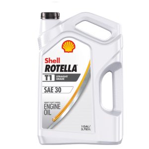 Shell Rotella T1 SAE 30 Conventional Heavy Duty Diesel Motor Oil, 1 Gallon (API CF-2, CF)