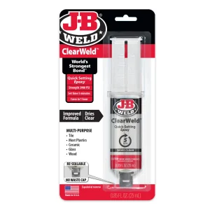 JB Weld ClearWeld Epoxy Syringe - 25ml (50112)
