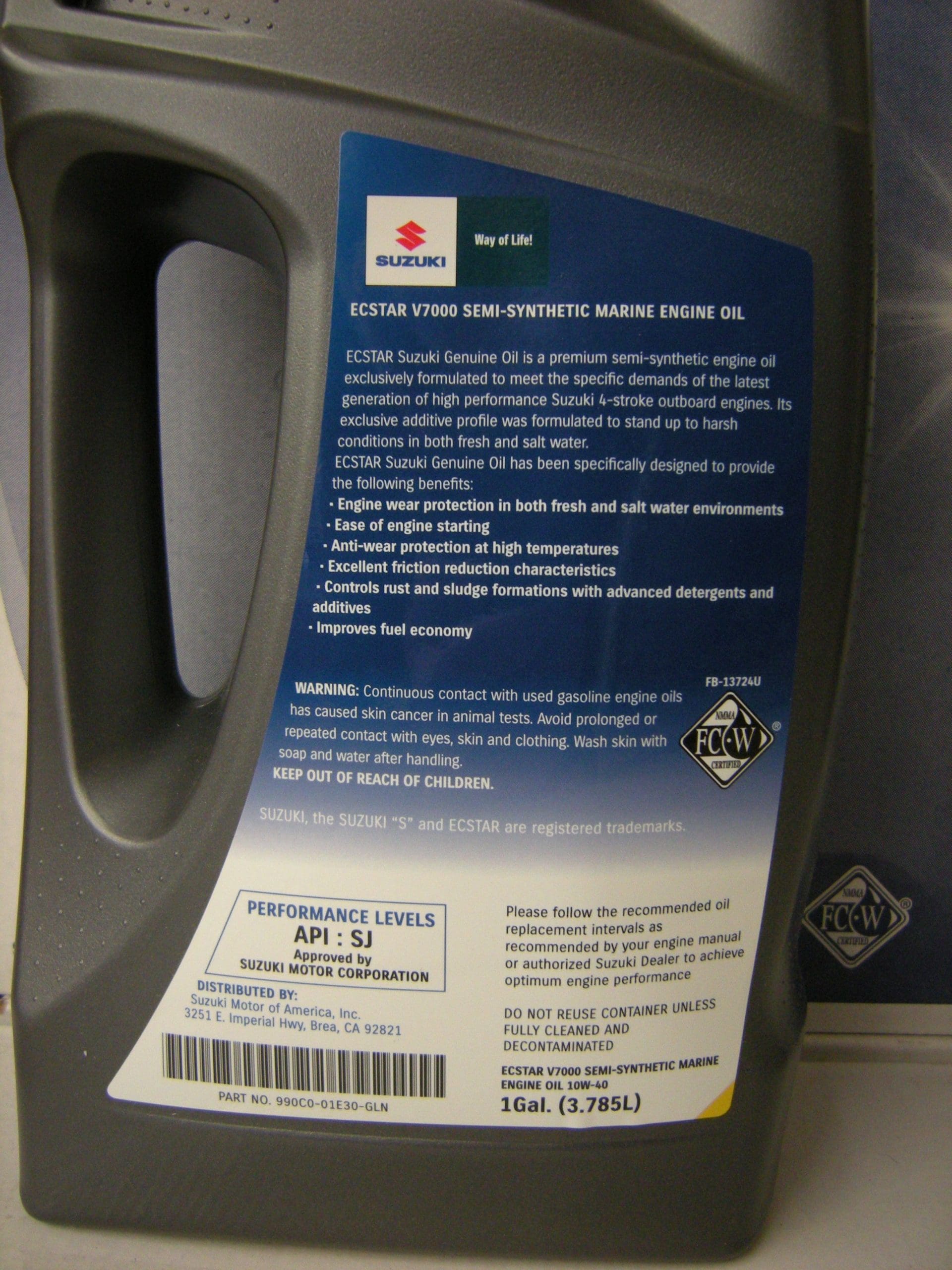 Genuine Suzuki/Ecstar engine oil: 990C0-01E30-GLN