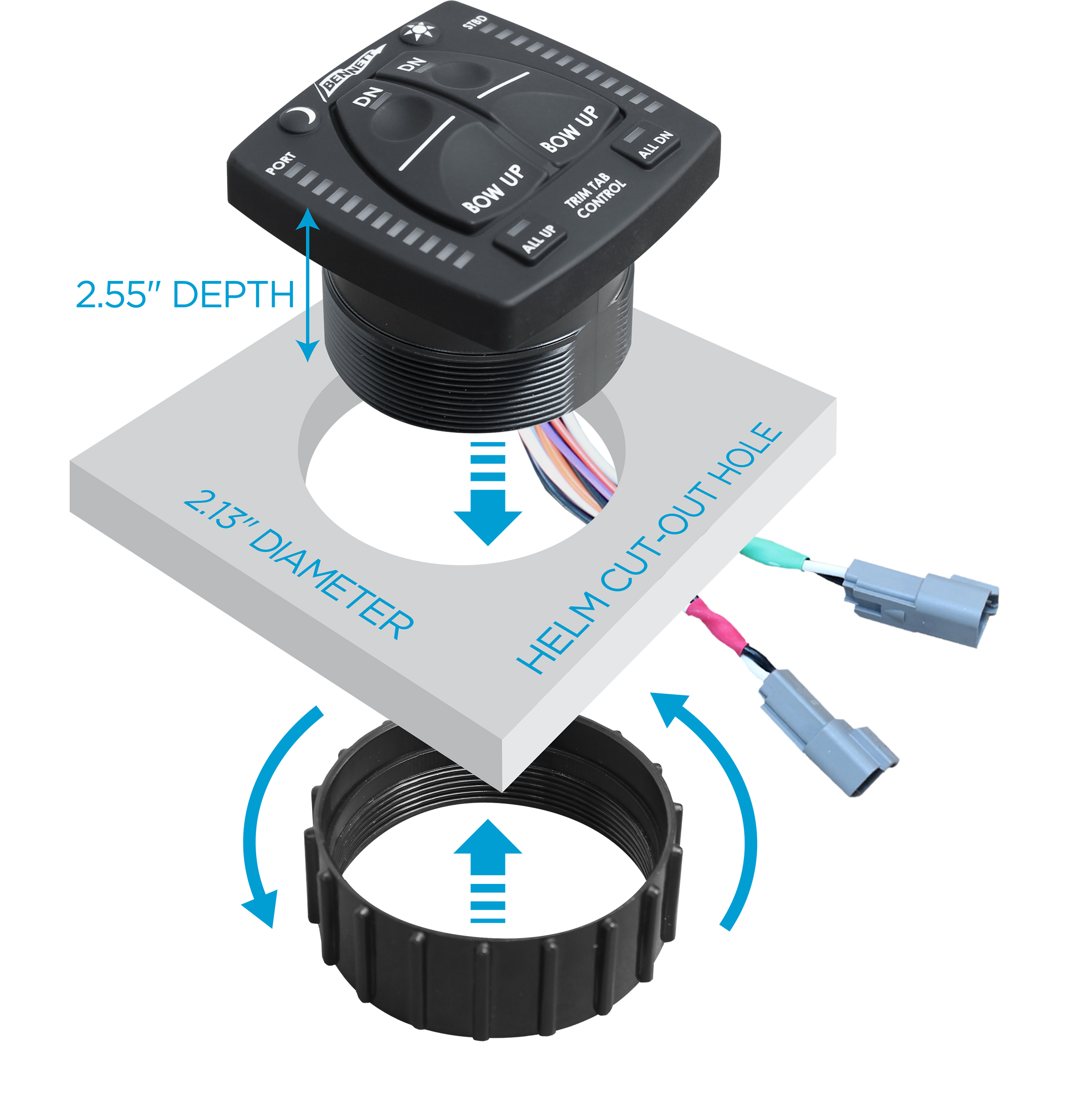Bennett Hydraulic Integrated Helm Control - OBI9000H - Boat Owners ...