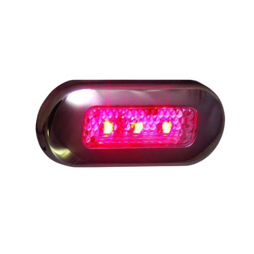 TH Marine SS Oblong LED Courtesy Light, Red - LED-51824-DP
