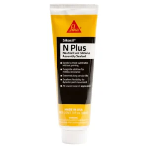 Sikaflex Sikasil N Plus Neutral Cure Silcone Sealant, 3oz, Clear - 610572