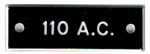 Bernard Engraving Id Plate /110 A.C. IP30