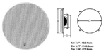 Poly Planar 6.5in Wht Round Speakers MA6600