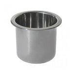 Schmitt Marine SS Recessed Drink Holder w/Drain & Plug, 3in - 60012