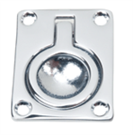 Perko Chrome Plated Bronze Flush Ring Pull, 2-9/16in x 2in - 1103DP0CHR