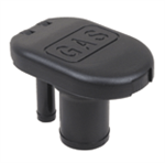 Perko Black Polymer Vented Straight Neck Gas Fill for 1-1/2in Hose - 1319DPGBLK