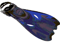 Aqua Wing Small/Medium Blue Open Heel Swim Fins – FN-304-B-S/M Sale 378401