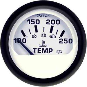 Faria-Beede Gauges Water Temp–100-250F 12904 Water Temperature Gauges 12904