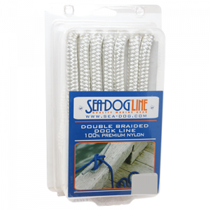 Seadog Dbl Braid Dock Line 1/2X15 Wht 302112015WH-1 Braided Dock Lines 302112015WH-1