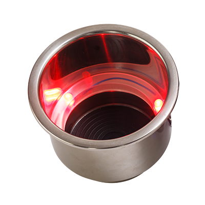 Seadog Stainless Steel Cup Holder W/Red LED 588071-1 Boat