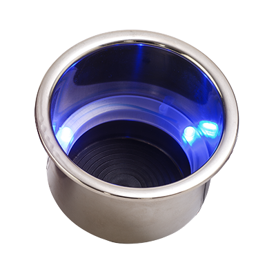 Seadog Stainless Steel Cup Holder W/Blue LED – 588071-1 Boat Drink Holders 588074-1