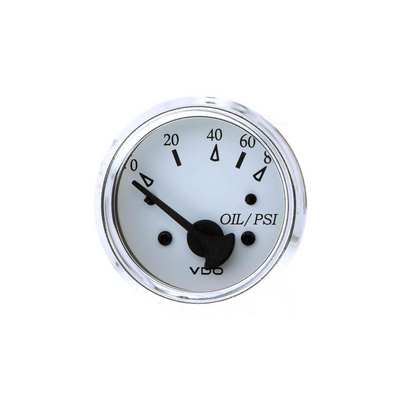 VDO Oil Press Ga. Wht. 350-15276 Oil Pressure Gauges 350-15276