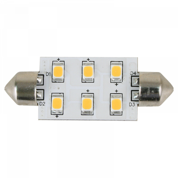Scandvik 1030V 6Led Ww Festoon Bulb 41104P Boat Owners Warehouse