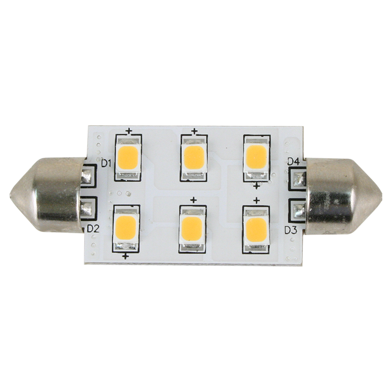 Scandvik 1030V 6Led Ww Festoon Bulb 41104P Boat Owners Warehouse