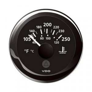 VRT Wat Temp 250Deg Blk A2C59514176 Water Temperature Gauges 622551