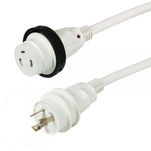 Marinco 30A/125V 50Ft White Power Cord – 199120 Shore Power and AC Dist 199120