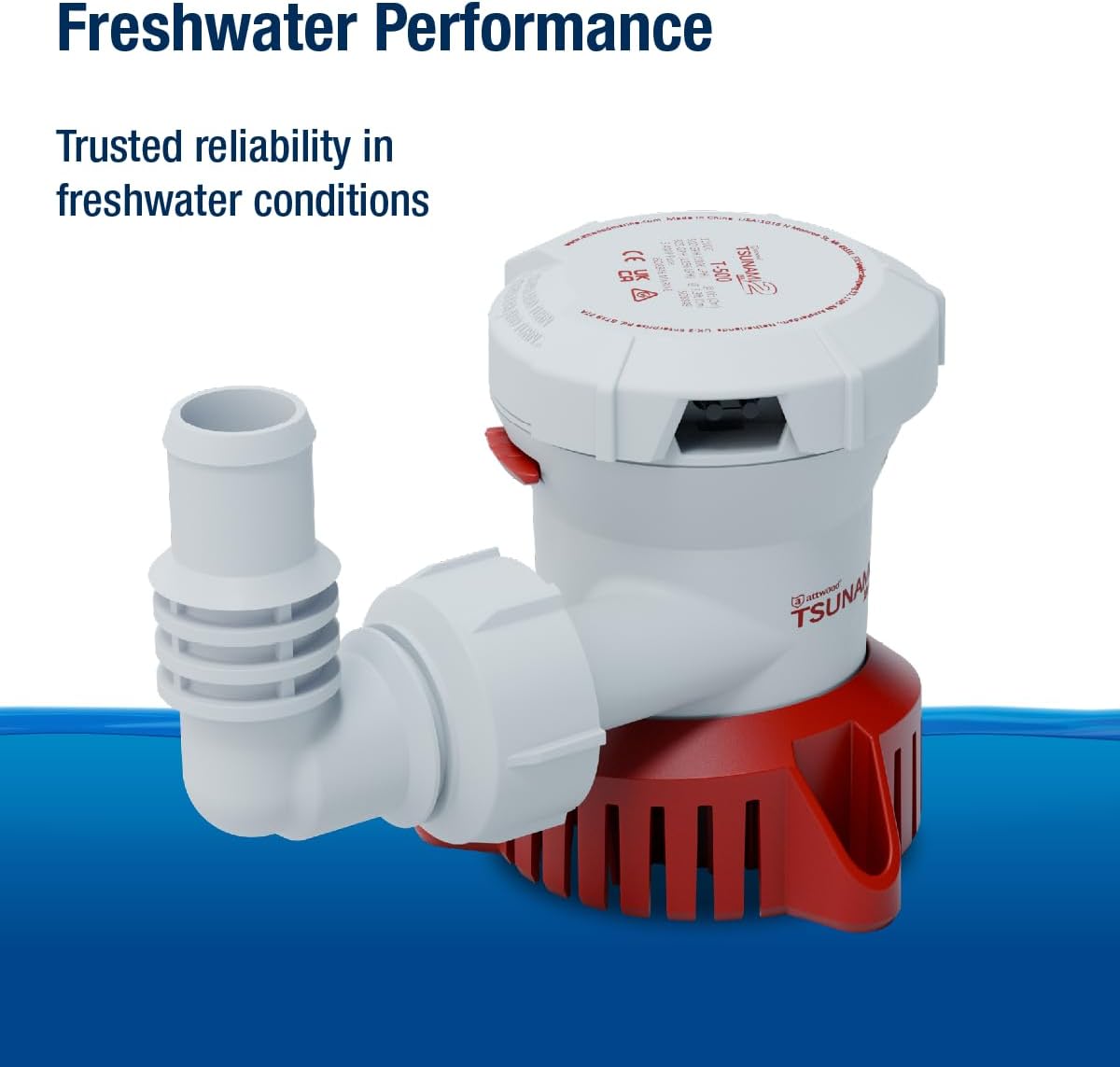 Attwood Tsunami Mk2 Manual Bilge Pump - 500 Gph & 12v (5606-7) - Image 7