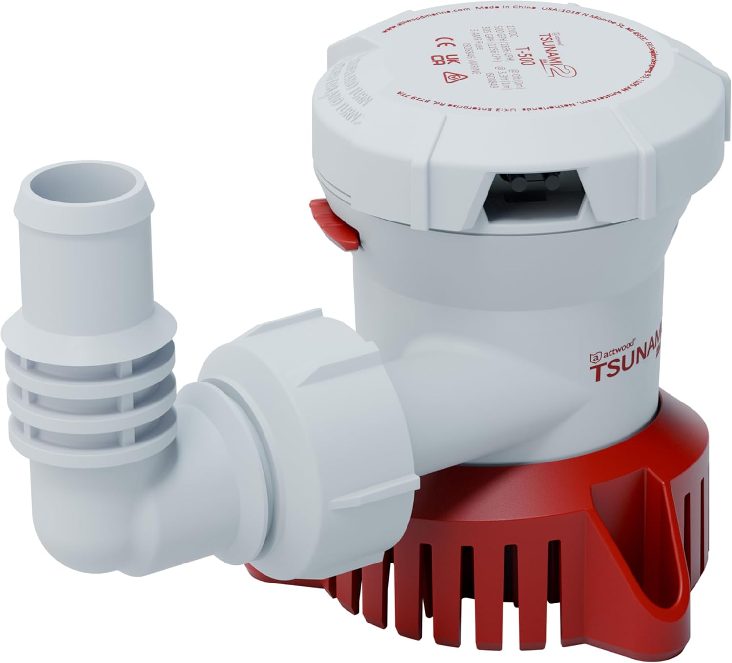 Attwood Tsunami Mk2 Manual Bilge Pump - 500 Gph & 12v (5606-7)