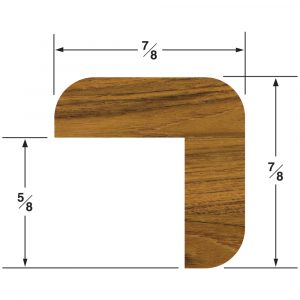 Whitecap 5ft Teak Small L-Molding - 60844