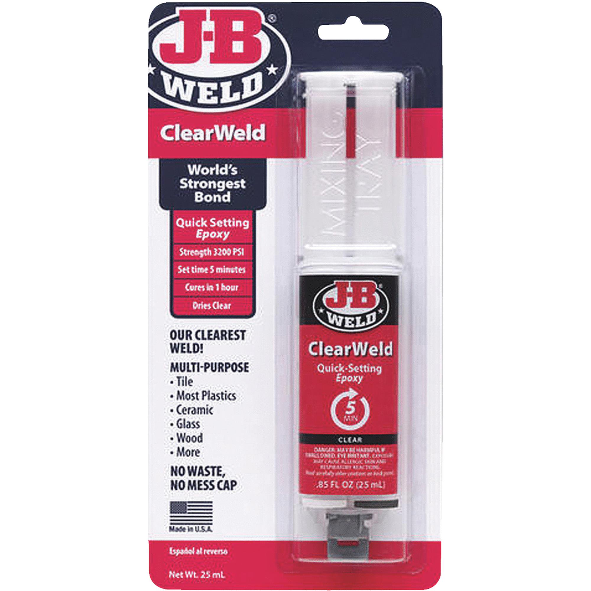 JB Weld 25Ml Clr Weld Epoxy Syrng 50112