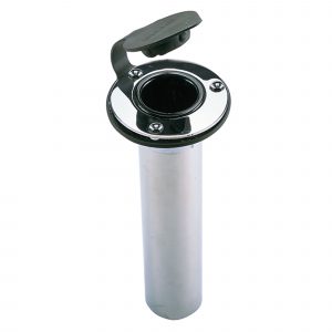 Perko Chrome Plated Bronze Rod Holder, Vertical Flush Mount - 0447DP1CHR