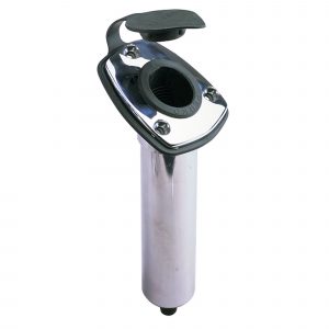 Perko Chrome Plated Bronze Rod Holder, 65ø Angled Flush Mount - 0448DP1CHR