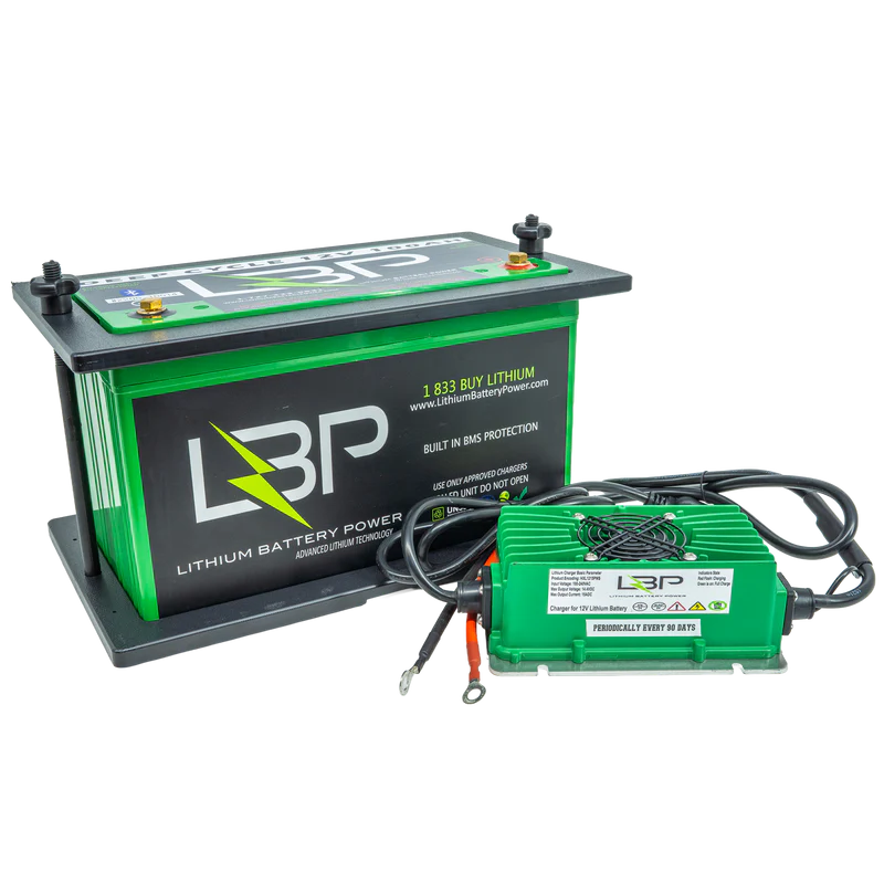 LBP 12V 100Ah Trolling Motor Lithium Battery Kit Deep Cycle Battery