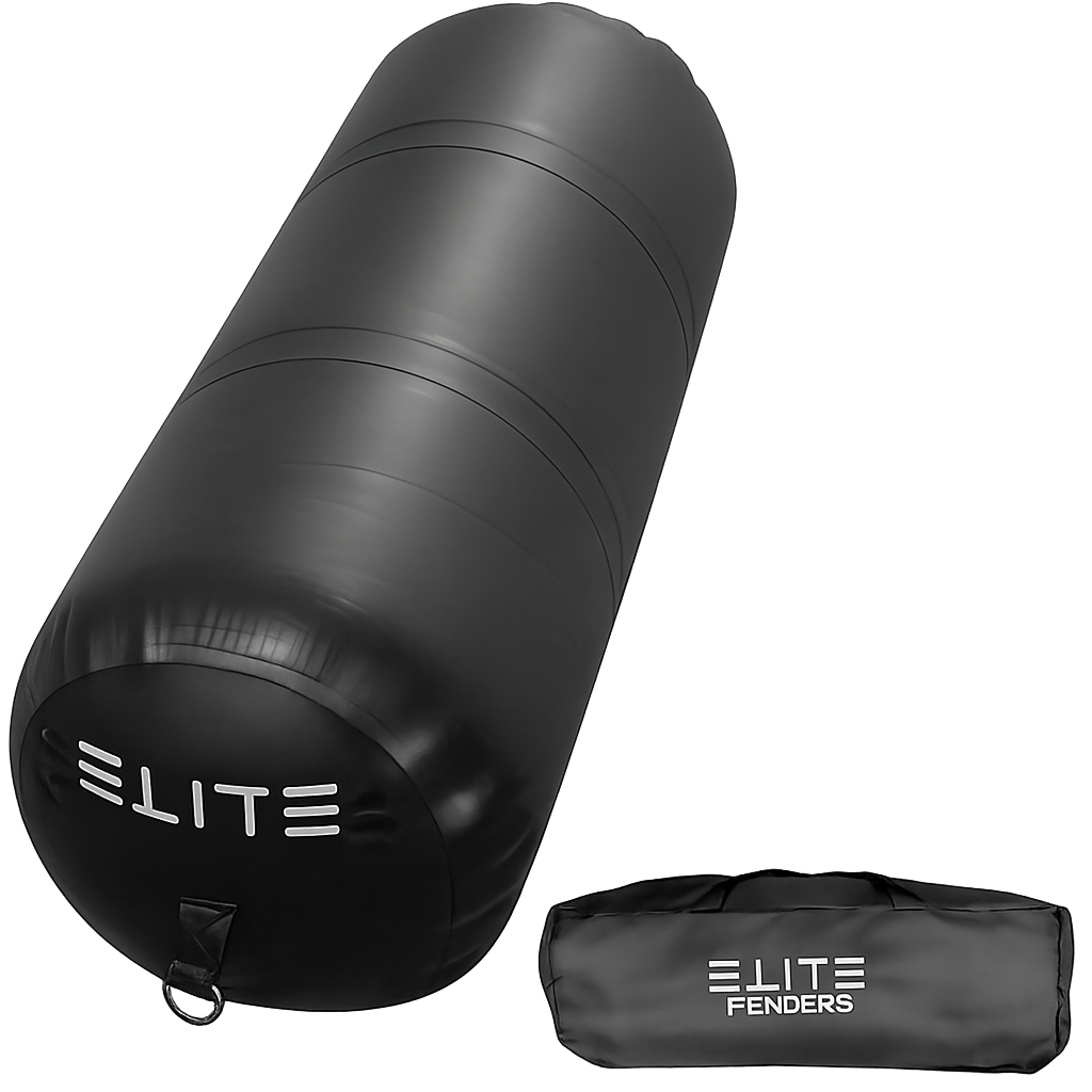 ELITE 72" x 24" Inflatable Boat Fender - The Zilla, Black - Image 10