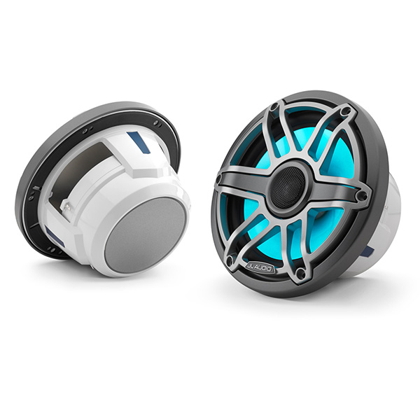 JL Audio M6-770X-S-GmTi-i Speakers- 7.7" Titanium Sport with RGB LED Lighting (010-0376-00)