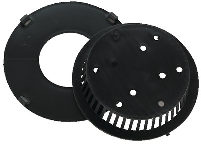 TH Marine Aerator Filter w/ Mount, fits 1-1/2in Thru-Hull, Black - BWF-1-DP