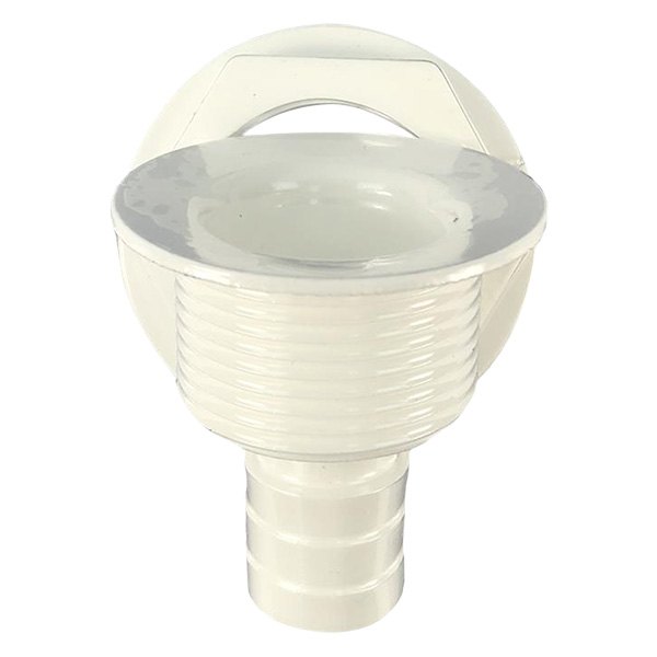 TH Marine Straight Barbed All Purpose Drain, White - APD-2-DP